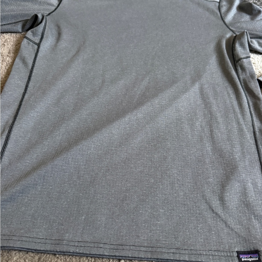 Patagonia Men's Gray midweight Capilene Baselayer Long Sleeve Shirt- Small - Picture 3 of 5